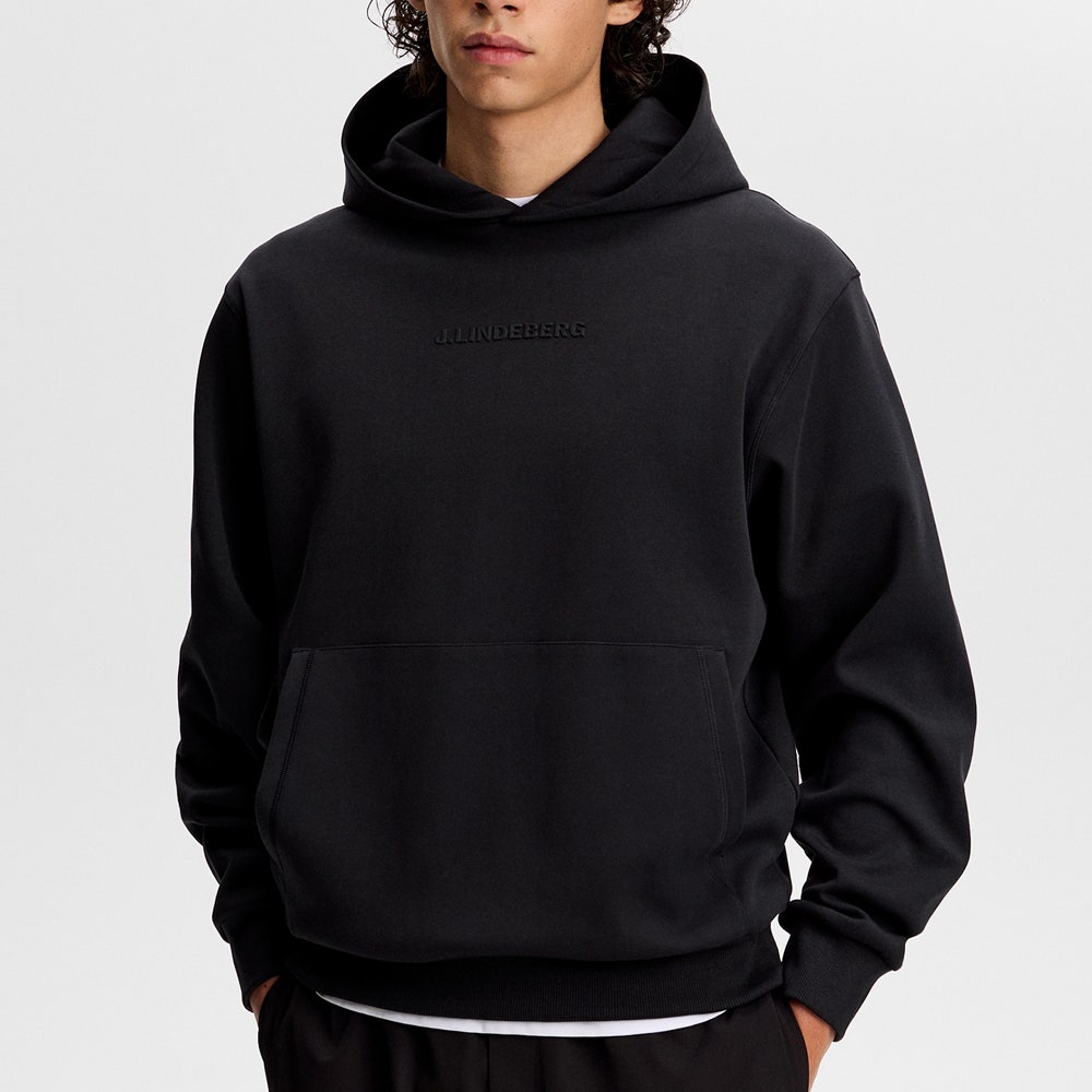 J.Lindeberg Golf Pullover - Club Hoodie - Black SS26