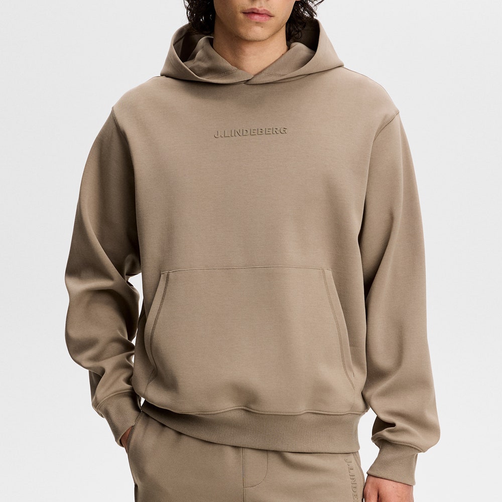 J.Lindeberg Golf Pullover - Club Hoodie - Brindle SS26