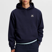 J.Lindeberg Golf Pullover - Club Print Hoodie - JL Navy SS26