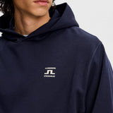 J.Lindeberg Golf Pullover - Club Print Hoodie - JL Navy SS26