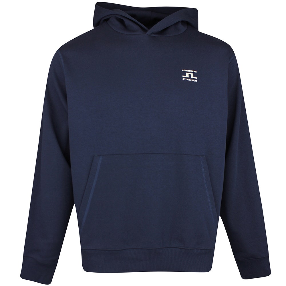 J.Lindeberg Golf Pullover - Club Print Hoodie - JL Navy SS26