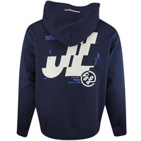 J.Lindeberg Golf Pullover - Club Print Hoodie - JL Navy SS26