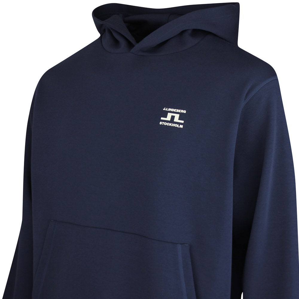 J.Lindeberg Golf Pullover - Club Print Hoodie - JL Navy SS26