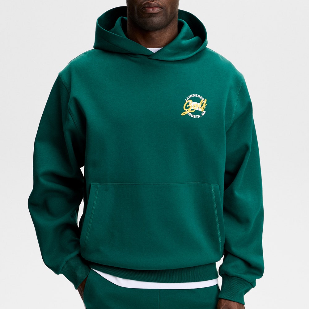 J.Lindeberg Golf Pullover - Club Tour Hoodie - Forest Biome SS26