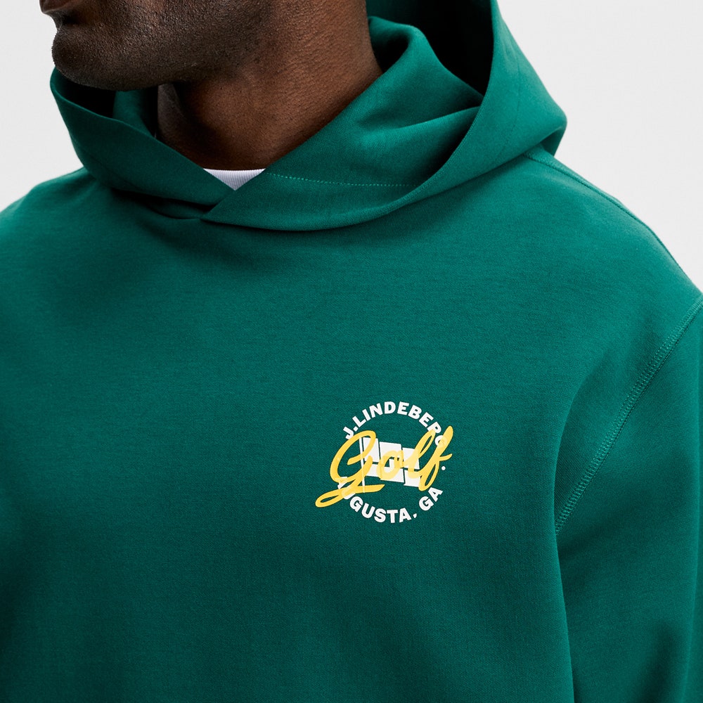 J.Lindeberg Golf Pullover - Club Tour Hoodie - Forest Biome SS26