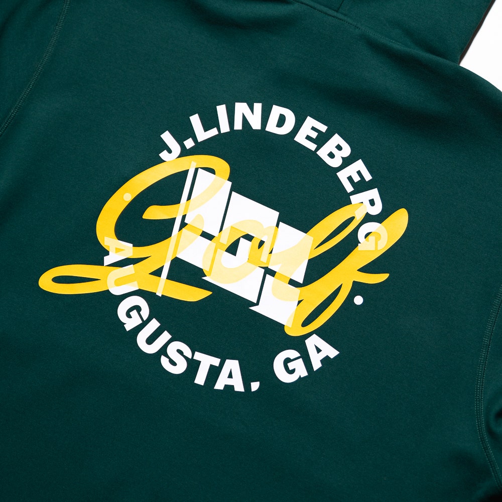 J.Lindeberg Golf Pullover - Club Tour Hoodie - Forest Biome SS26