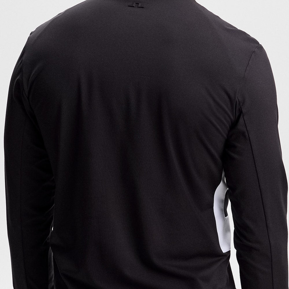 J.Lindeberg Golf Pullover - Finn QZ Mid - Black AW26