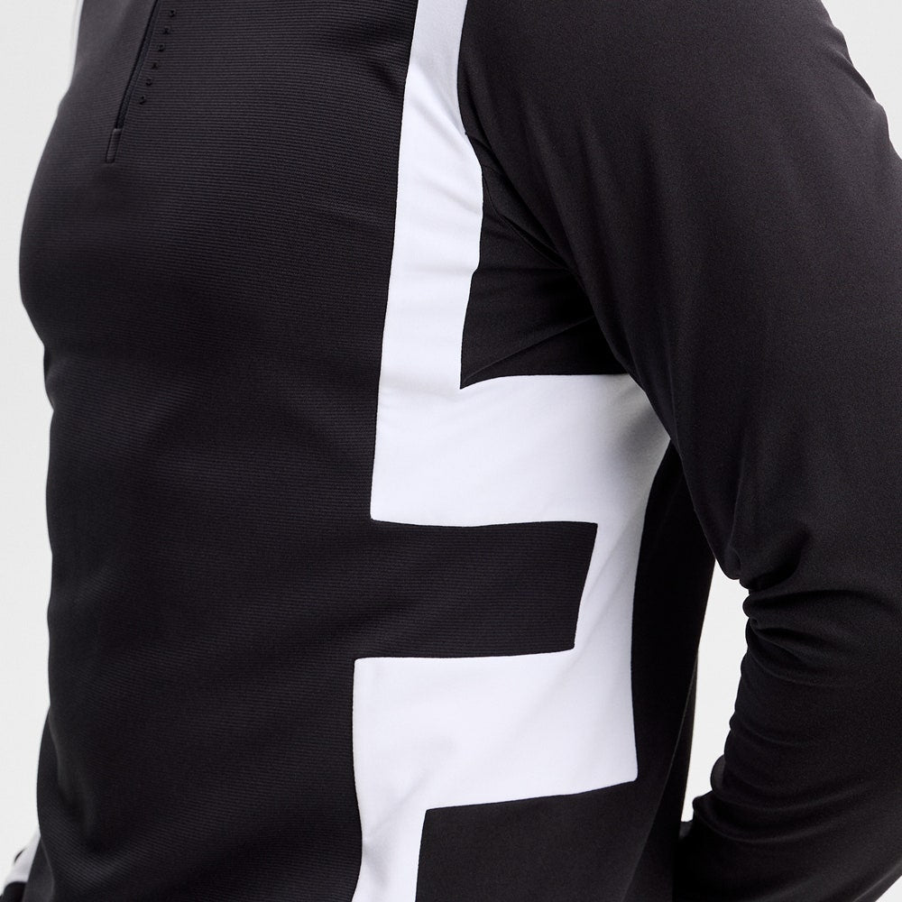 J.Lindeberg Golf Pullover - Finn QZ Mid - Black AW26