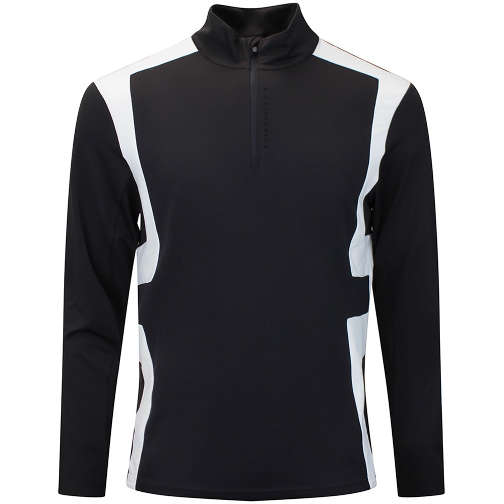 J.Lindeberg Golf Pullover - Finn QZ Mid - Black AW26