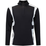 J.Lindeberg Golf Pullover - Finn QZ Mid - Black AW26