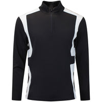 J.Lindeberg Golf Pullover - Finn QZ Mid - Black AW26
