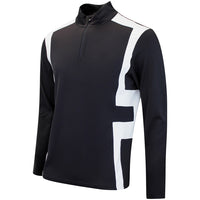 J.Lindeberg Golf Pullover - Finn QZ Mid - Black AW26