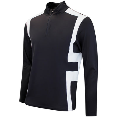 J.Lindeberg Golf Pullover - Finn QZ Mid - Black AW26