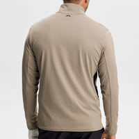 J.Lindeberg Golf Pullover - Finn QZ Mid - Brindle AW26