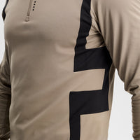 J.Lindeberg Golf Pullover - Finn QZ Mid - Brindle AW26