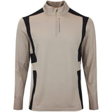 J.Lindeberg Golf Pullover - Finn QZ Mid - Brindle AW26
