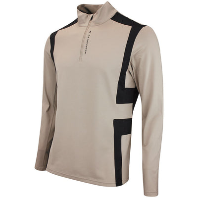 J.Lindeberg Golf Pullover - Finn QZ Mid - Brindle AW26