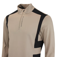 J.Lindeberg Golf Pullover - Finn QZ Mid - Brindle AW26