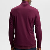 J.Lindeberg Golf Pullover - Finn QZ Mid - Winetasting AW26