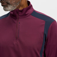 J.Lindeberg Golf Pullover - Finn QZ Mid - Winetasting AW26