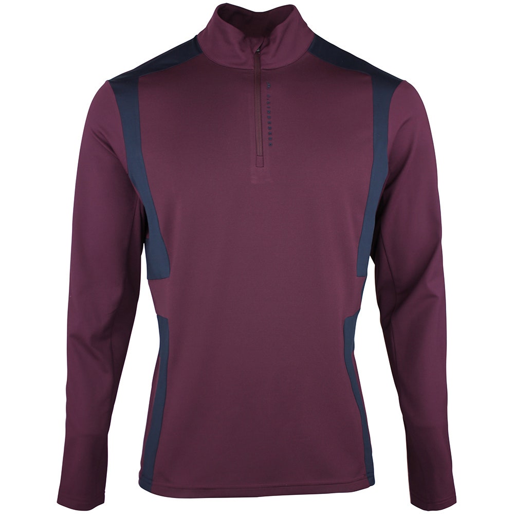 J.Lindeberg Golf Pullover - Finn QZ Mid - Winetasting AW26