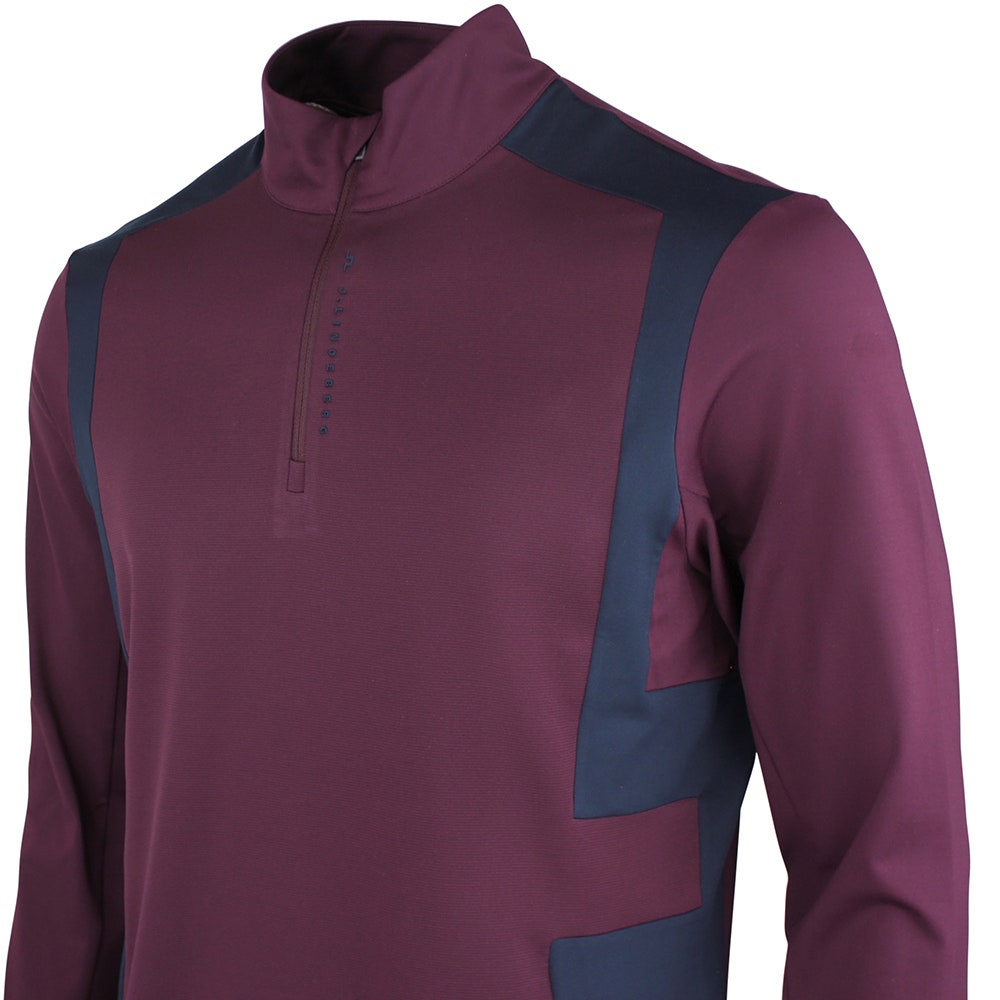 J.Lindeberg Golf Pullover - Finn QZ Mid - Winetasting AW26