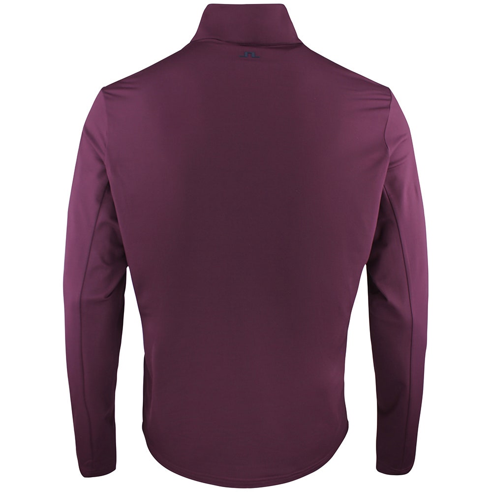 J.Lindeberg Golf Pullover - Finn QZ Mid - Winetasting AW26