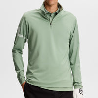 J.Lindeberg Golf Pullover - Heath Strike QZ - Hedge Green SS26