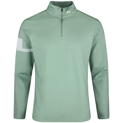 J.Lindeberg Golf Pullover - Heath Strike QZ - Hedge Green SS26