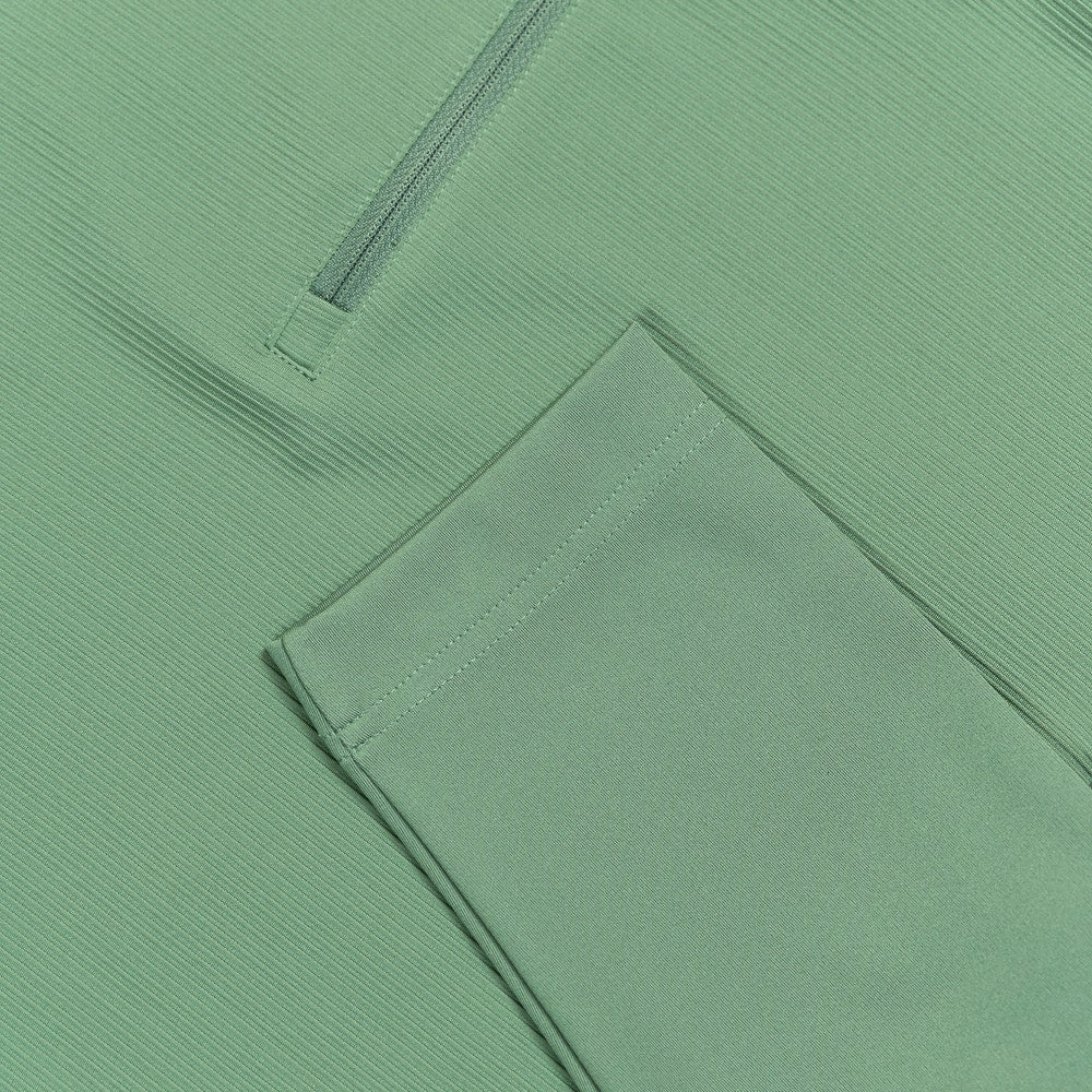 J.Lindeberg Golf Pullover - Heath Strike QZ - Hedge Green SS26