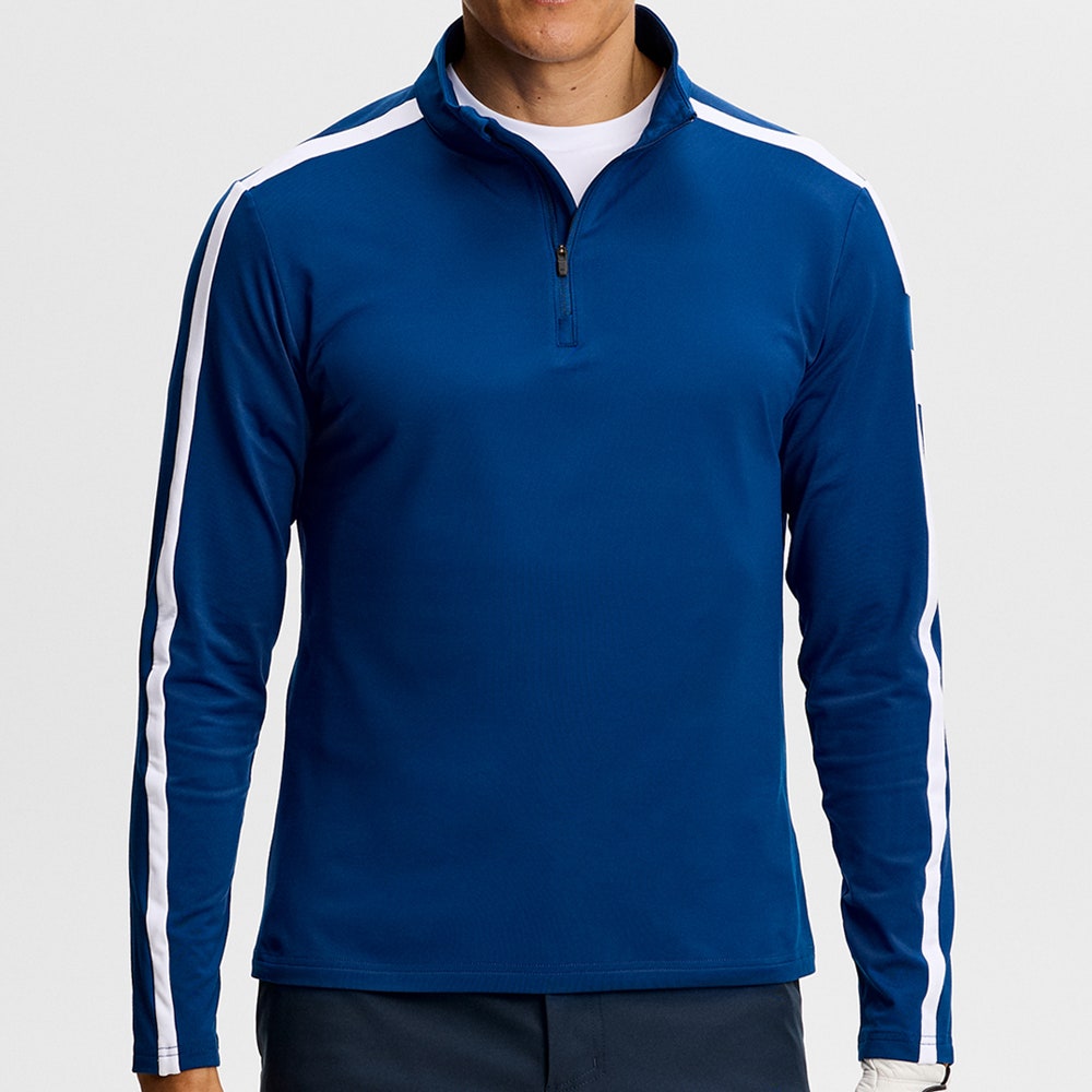 J.Lindeberg Golf Pullover - Keaton QZ Mid - Estate Blue SH26