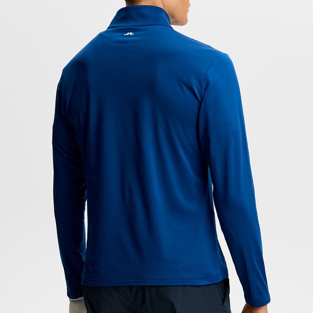 J.Lindeberg Golf Pullover - Keaton QZ Mid - Estate Blue SH26