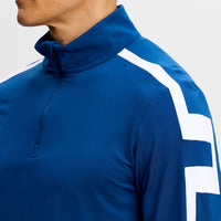 J.Lindeberg Golf Pullover - Keaton QZ Mid - Estate Blue SH26
