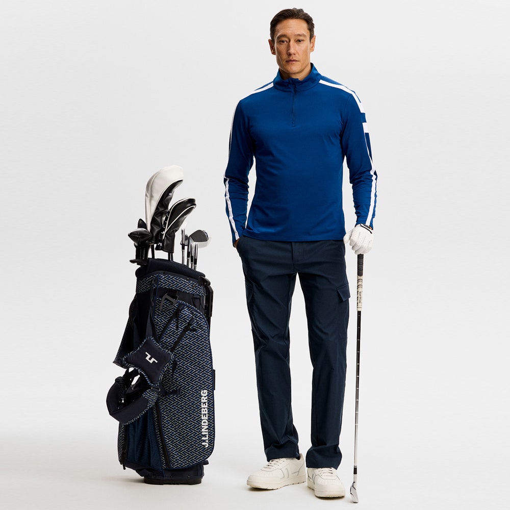 J.Lindeberg Golf Pullover - Keaton QZ Mid - Estate Blue SH26