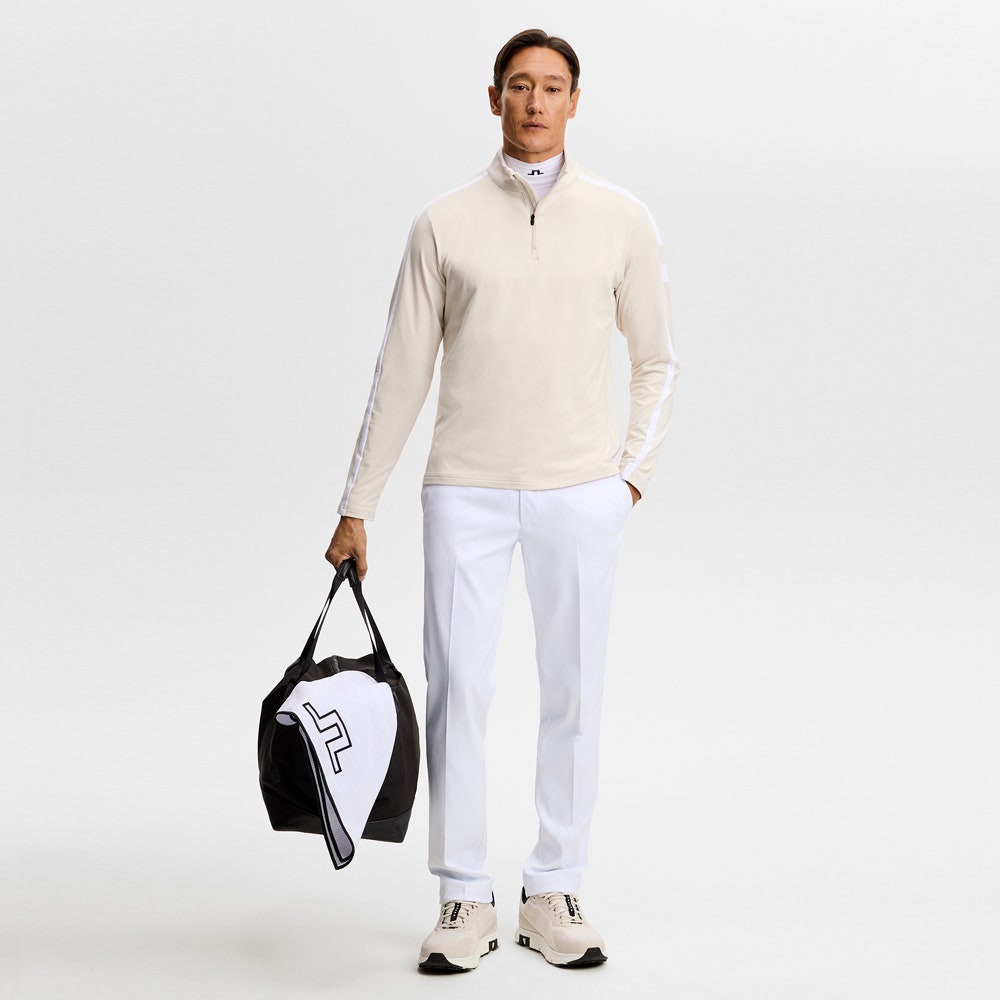 J.Lindeberg Golf Pullover - Keaton QZ Mid - Moonbeam SH26