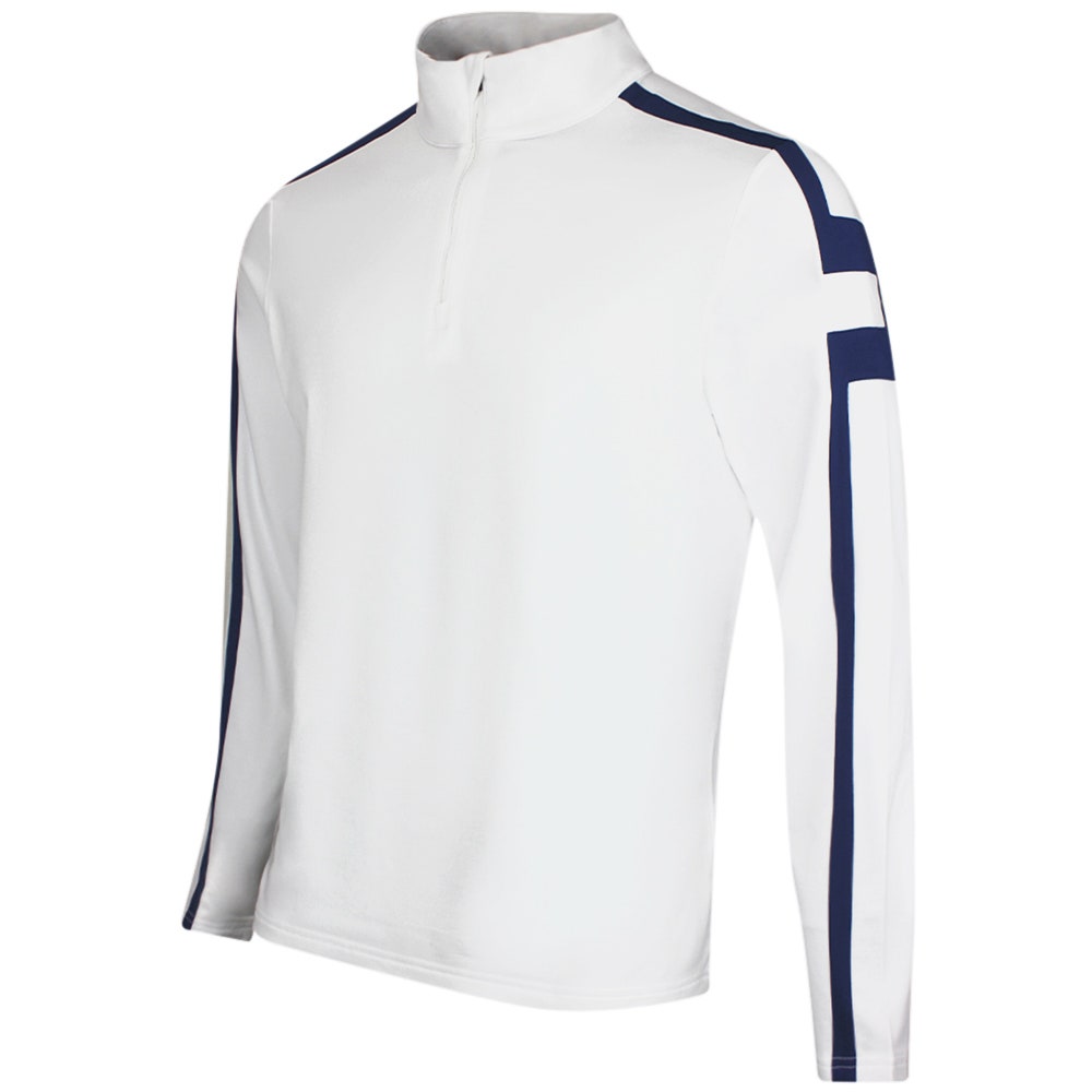 J.Lindeberg Golf Pullover - Keaton QZ Mid - White SH26