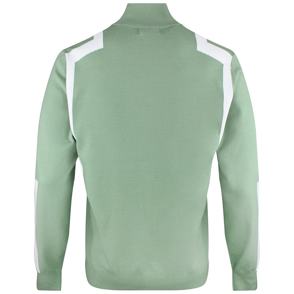 J.Lindeberg Golf Pullover - Kendrick Knitted QZ - Hedge Green SS26