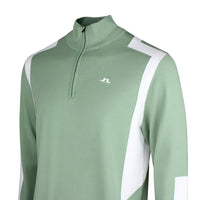 J.Lindeberg Golf Pullover - Kendrick Knitted QZ - Hedge Green SS26