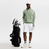 J.Lindeberg Golf Pullover - Kendrick Knitted QZ - Hedge Green SS26