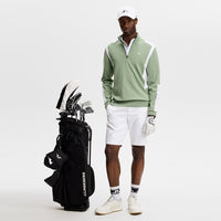J.Lindeberg Golf Pullover - Kendrick Knitted QZ - Hedge Green SS26