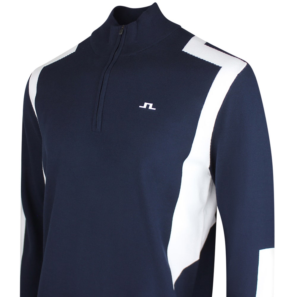 J.Lindeberg Golf Pullover - Kendrick Knitted QZ - JL Navy SS26