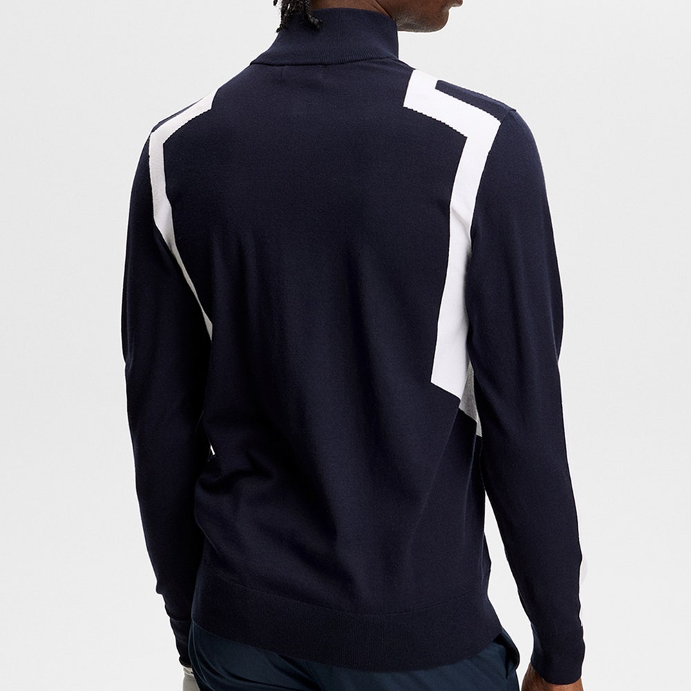 J.Lindeberg Golf Pullover - Kendrick Knitted QZ - JL Navy SS26
