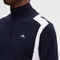 J.Lindeberg Golf Pullover - Kendrick Knitted QZ - JL Navy SS26