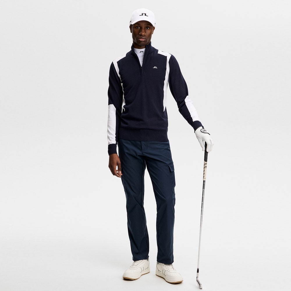 J.Lindeberg Golf Pullover - Kendrick Knitted QZ - JL Navy SS26