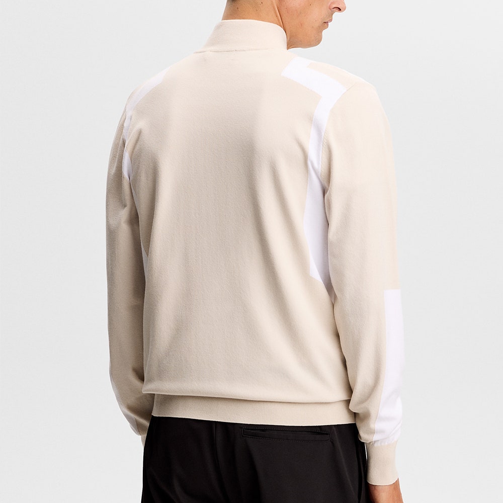 J.Lindeberg Golf Pullover - Kendrick Knitted QZ - Moonbeam SS26