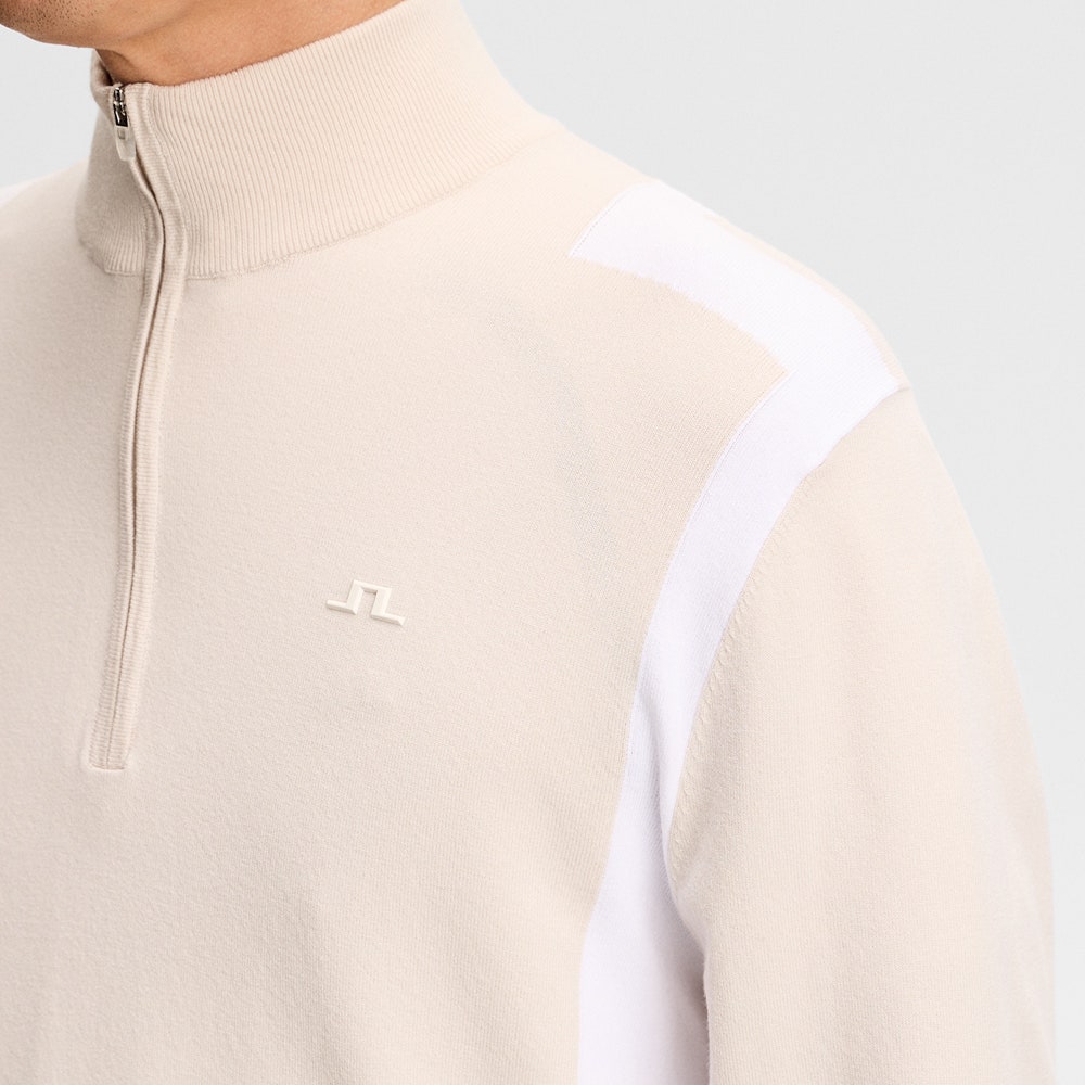 J.Lindeberg Golf Pullover - Kendrick Knitted QZ - Moonbeam SS26