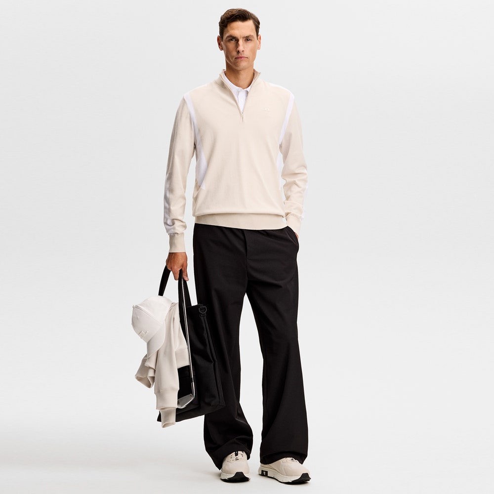 J.Lindeberg Golf Pullover - Kendrick Knitted QZ - Moonbeam SS26