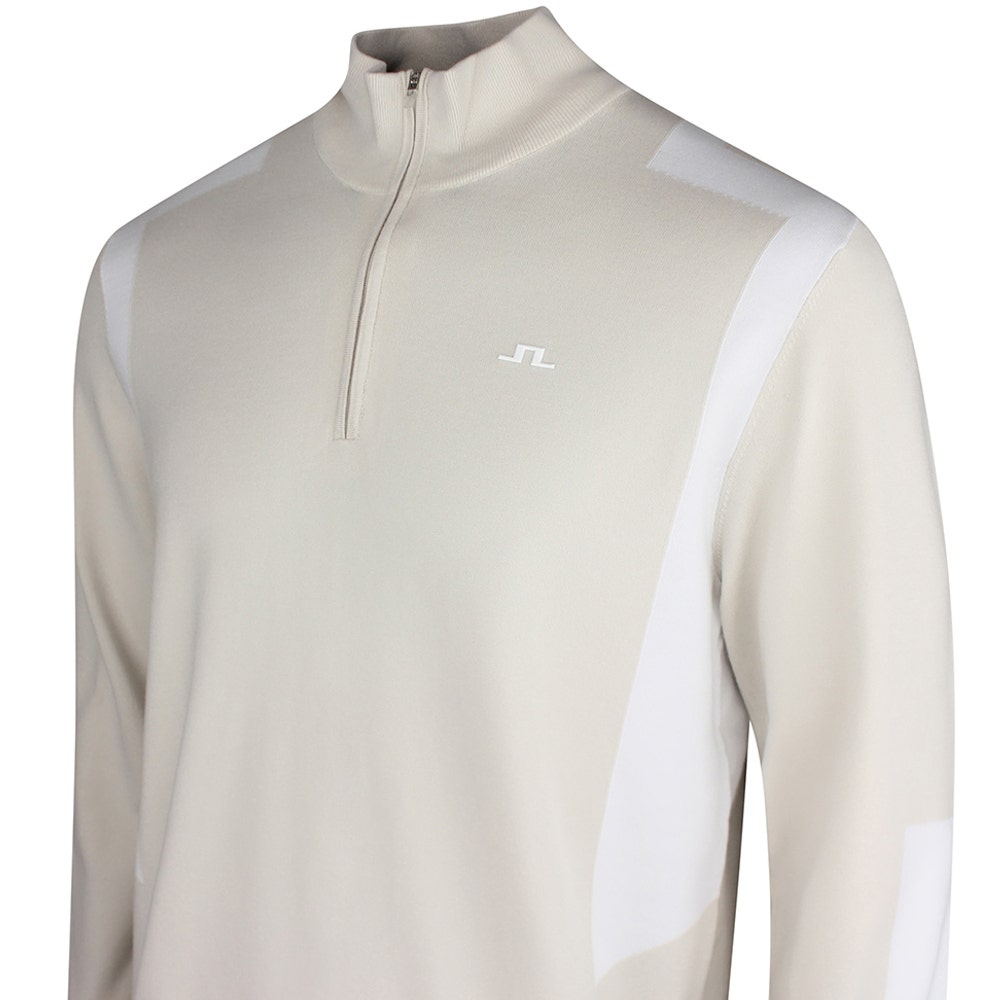 J.Lindeberg Golf Pullover - Kendrick Knitted QZ - Moonbeam SS26