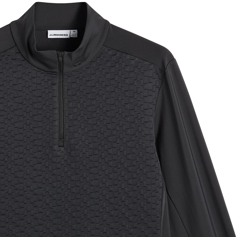 J.Lindeberg Golf Pullover - Lassy QZ Mid - Black AW26