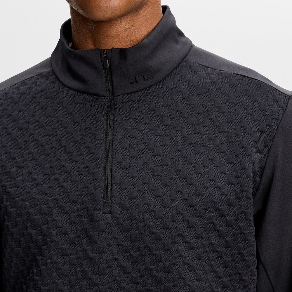 J.Lindeberg Golf Pullover - Lassy QZ Mid - Black AW26